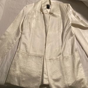 Zero + Maria Cornejo silk white blazer